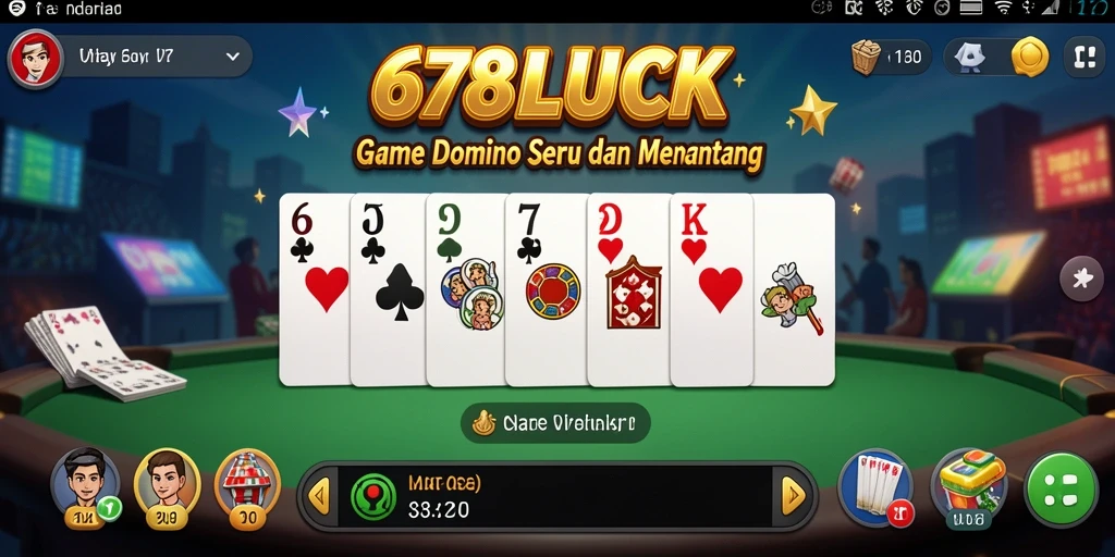 Gameplay seru domino dalam 678LUCK dengan pemain global.