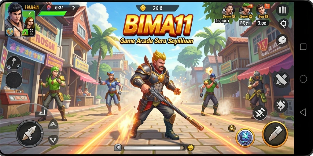 Tangkapan layar BIMA11 menampilkan aksi gameplay Arcade yang mendebarkan.