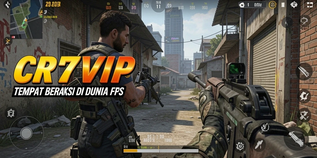 Gameplay intens dalam CR7VIP dengan aksi tembak-menembak cepat.