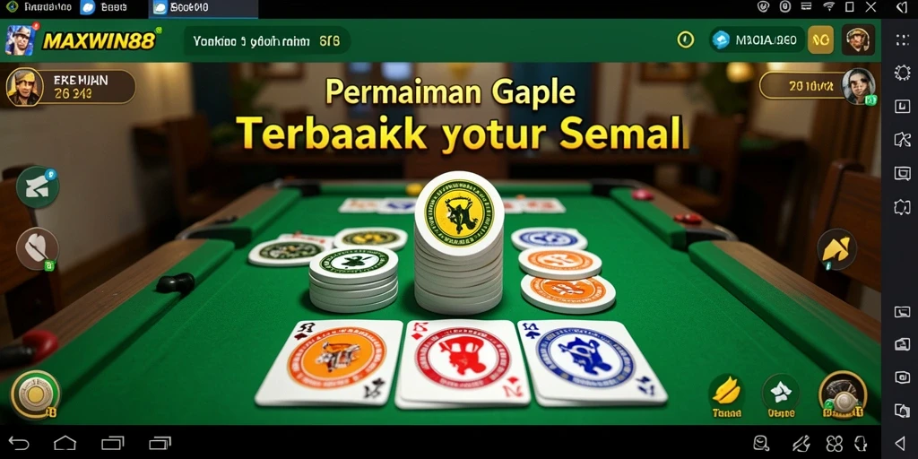 Screenshot MAXWIN88 menunjukkan gameplay Gaple yang seru dan interaktif.