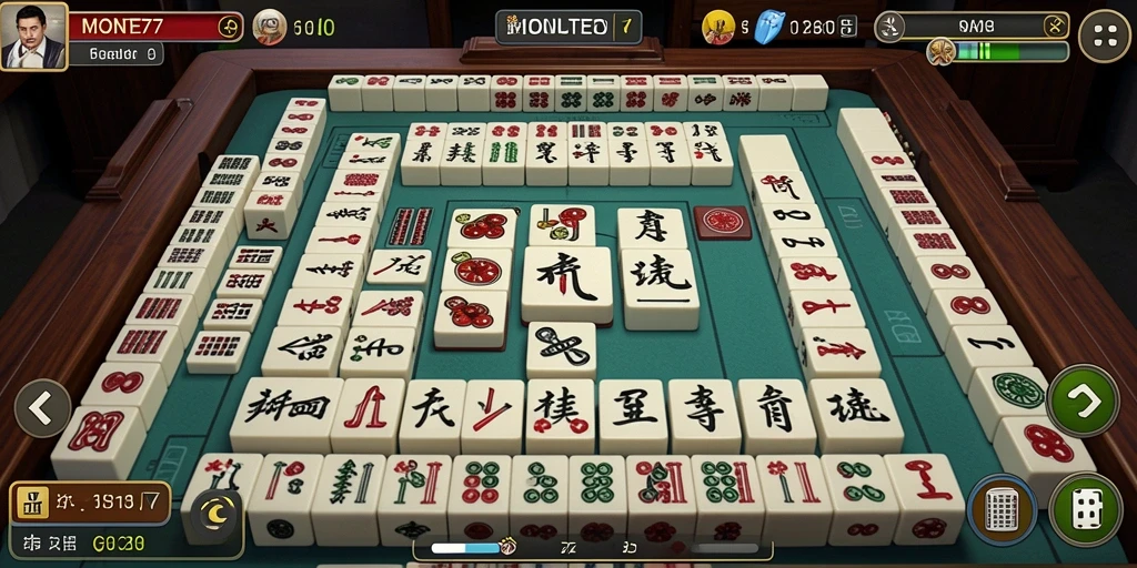 Screenshot MONTE77 menampilkan gameplay Mahjong yang seru dan menantang.