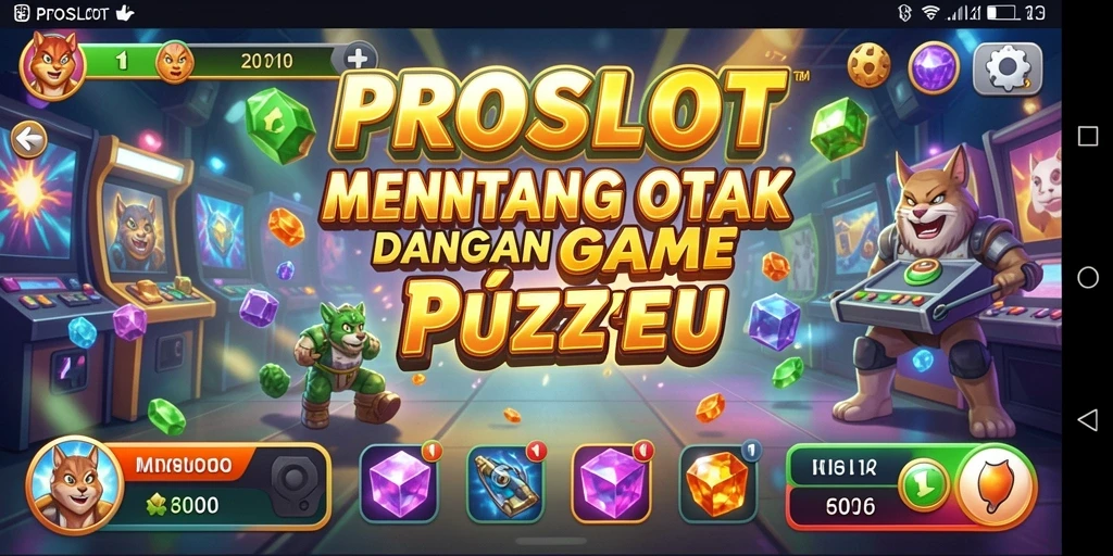 Gameplay seru PROSLOT dengan berbagai tantangan puzzle.