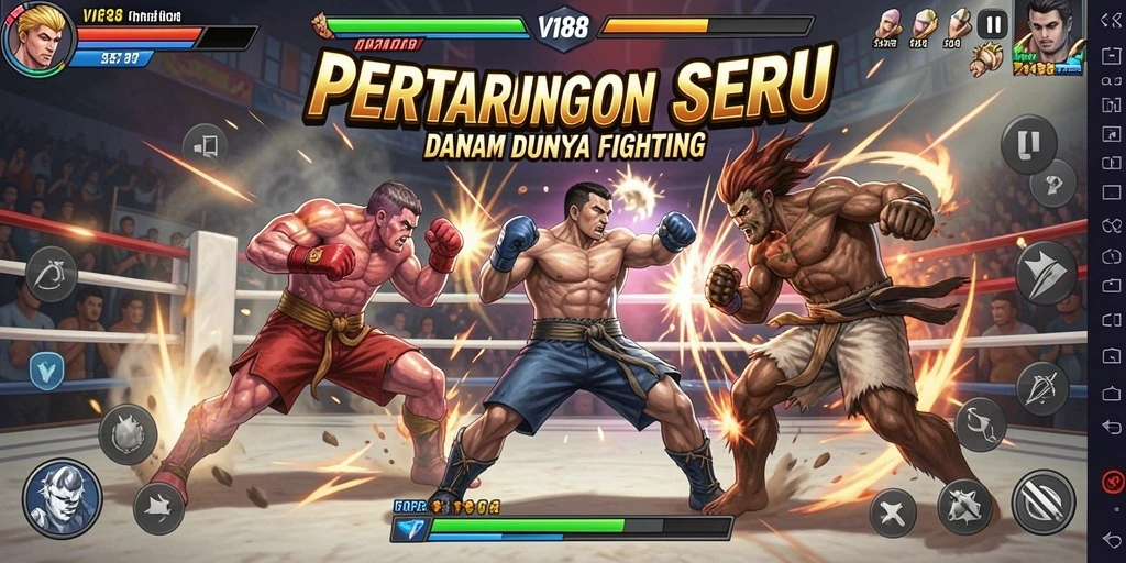 Tampilan utama gameplay VIP188 dengan aksi pertarungan yang mendebarkan.