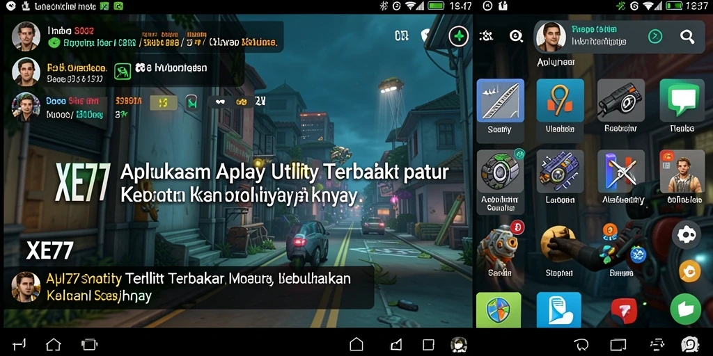Screenshot XE77 yang menunjukkan antarmuka yang intuitif dan fitur utama.